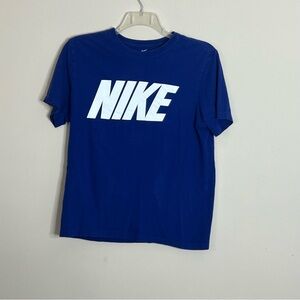 Nike Men’s Blue Graphic Logo Tee Shirt Size M Short Sleeve Athletic Top